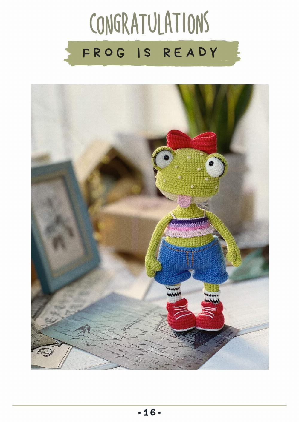 CROCHET PATTERN "KLAVA THE FROG"