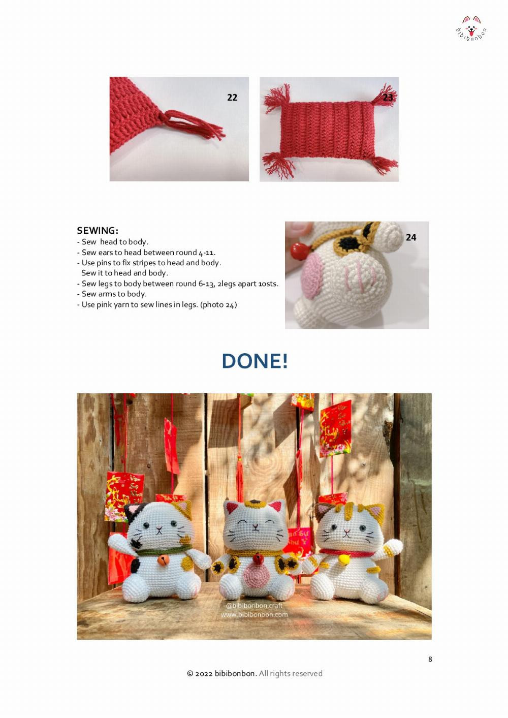 CROCHET PATTERN LUCKY CAT (VERSION 3)