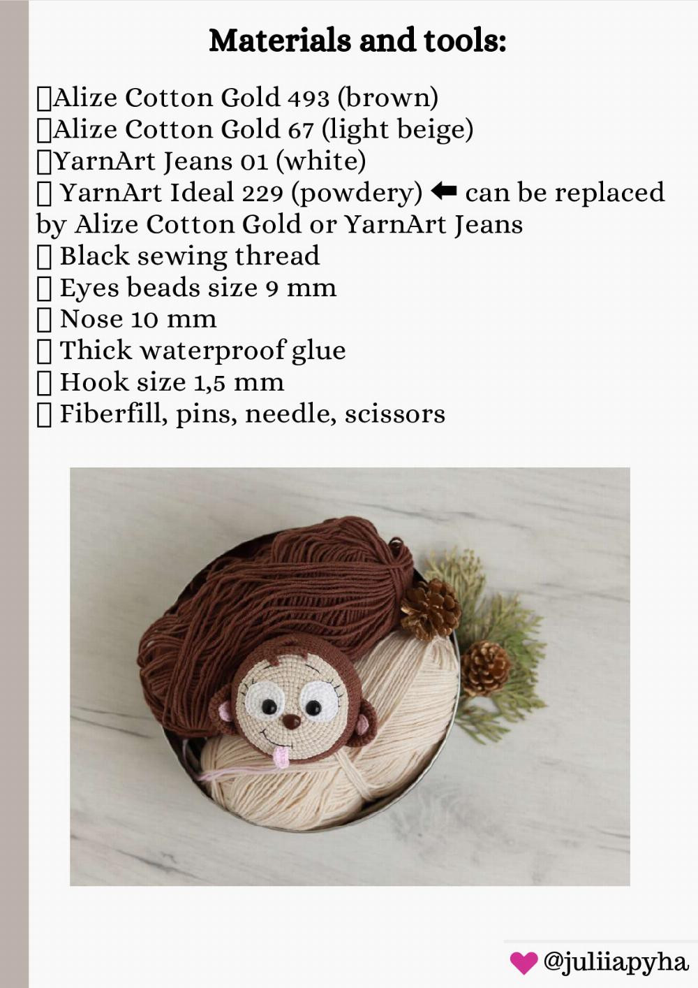 Crochet Pattern Naughty Monkey