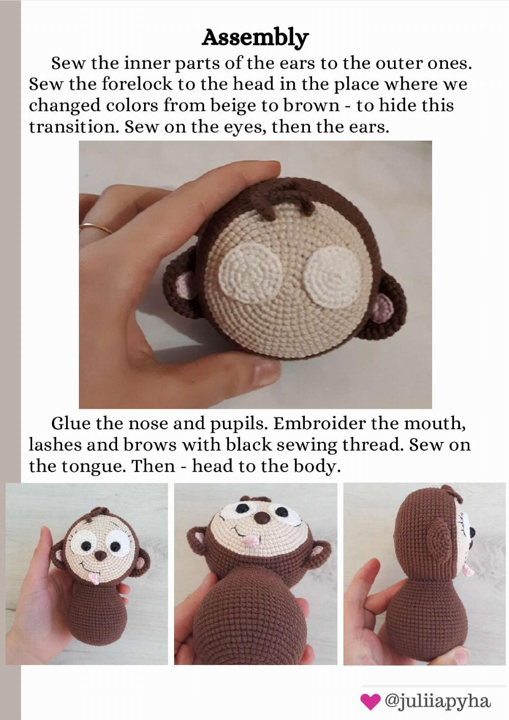 Crochet Pattern Naughty Monkey