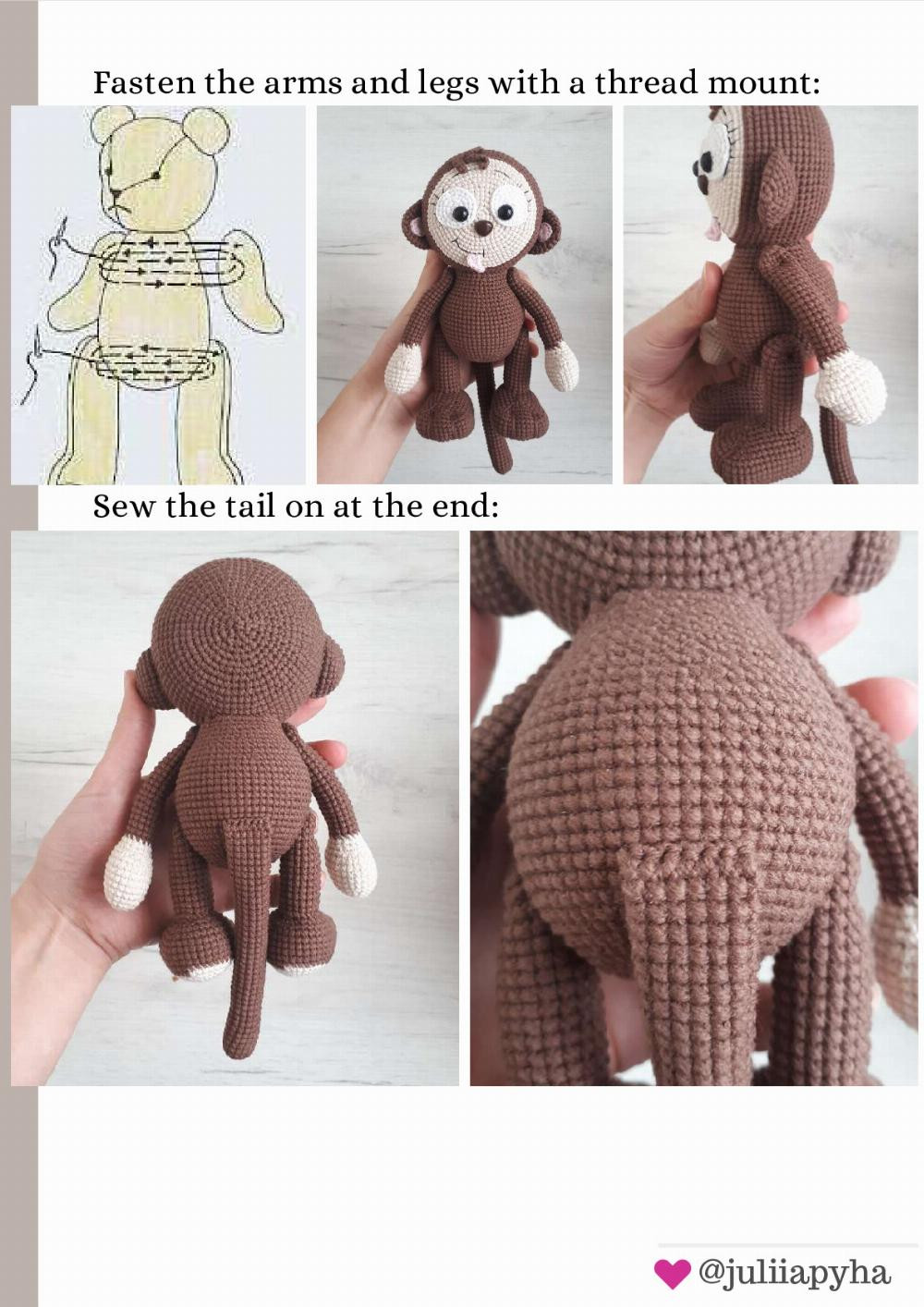 Crochet Pattern Naughty Monkey