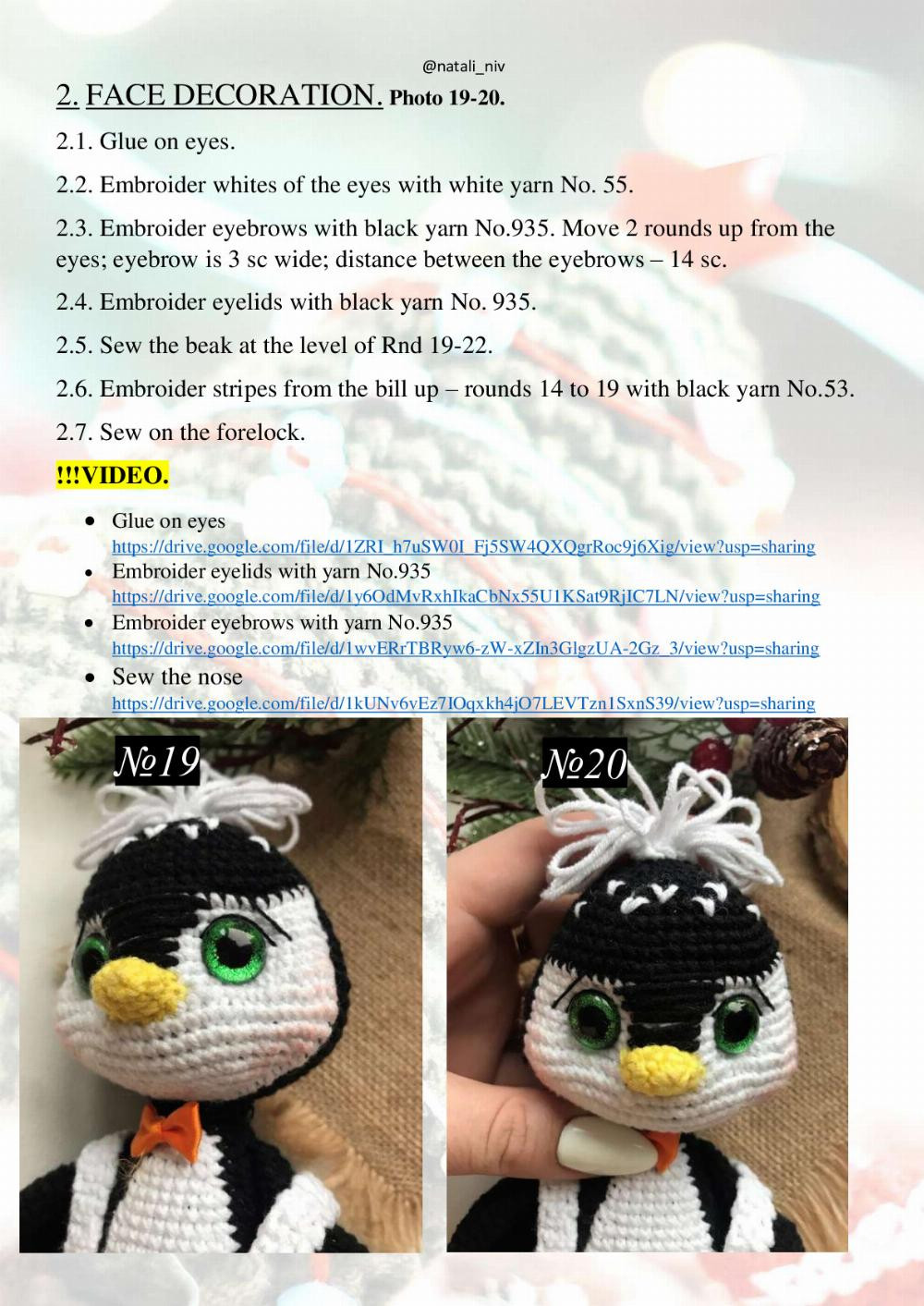 CROCHET PATTERN PENGUIN RICKY