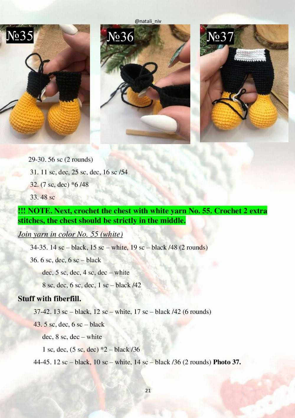 CROCHET PATTERN PENGUIN RICKY