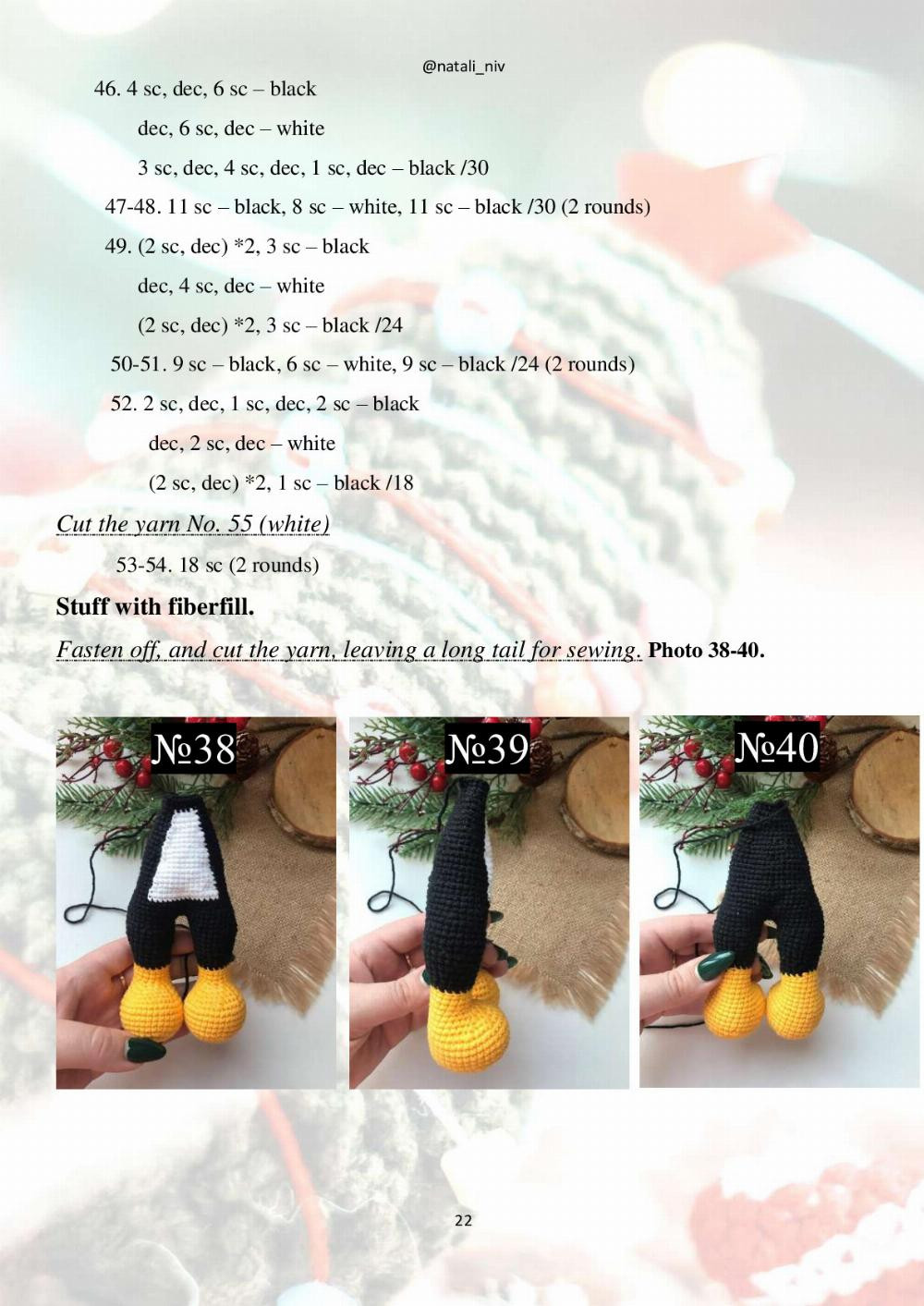 CROCHET PATTERN PENGUIN RICKY