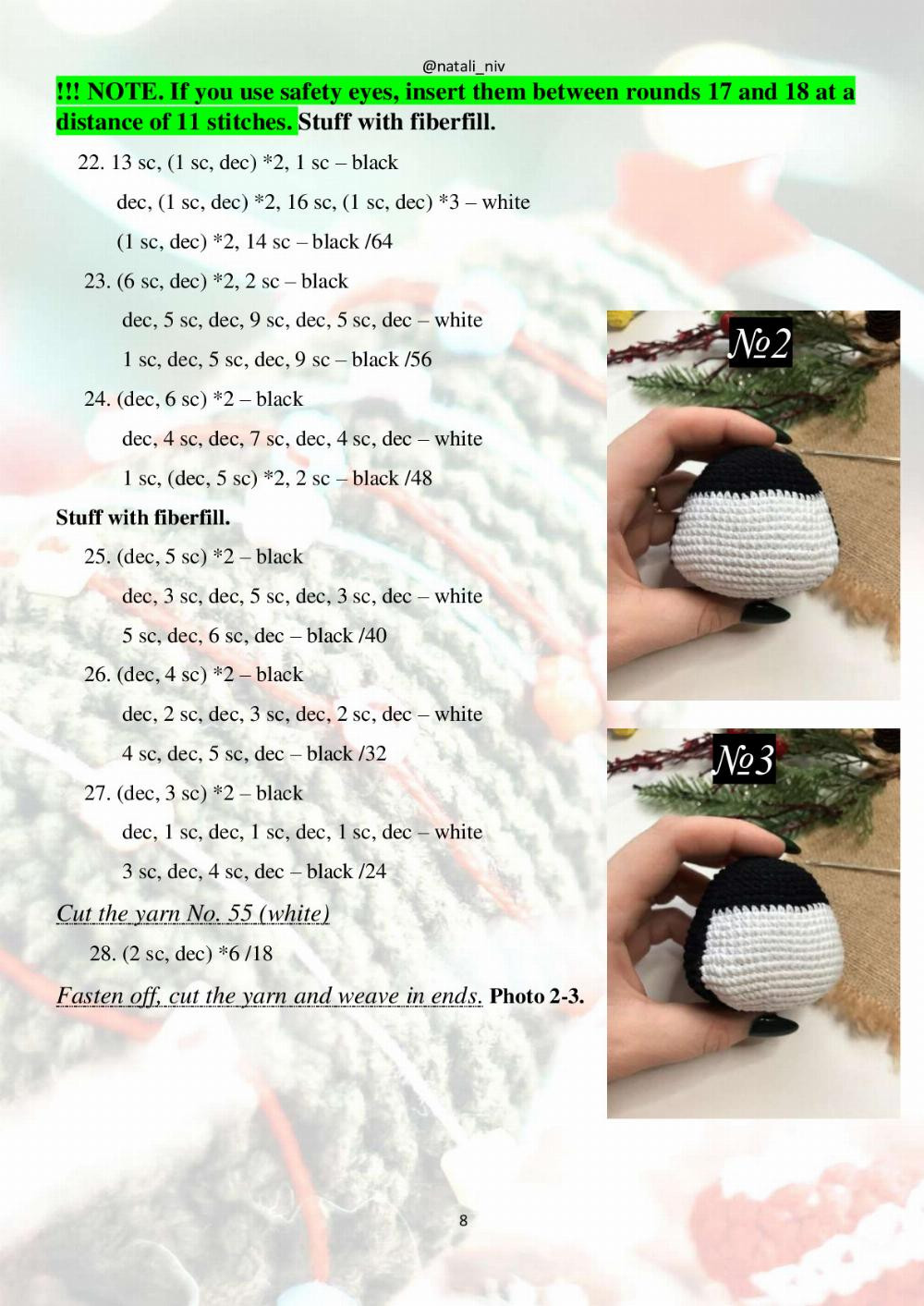 CROCHET PATTERN PENGUIN RICKY