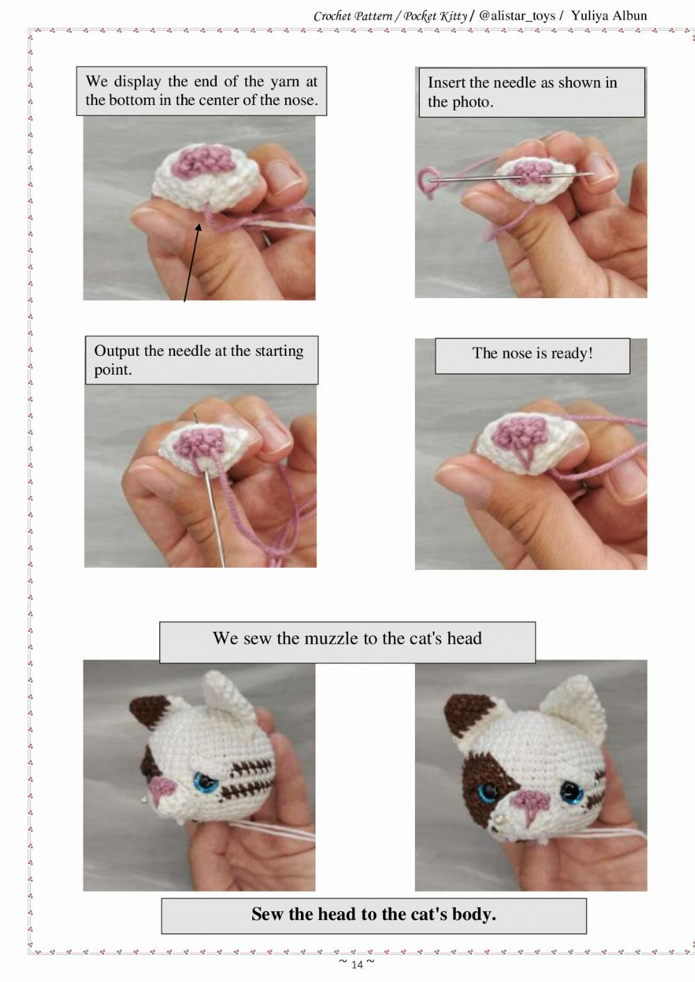 Crochet Pattern Pocket Kitty