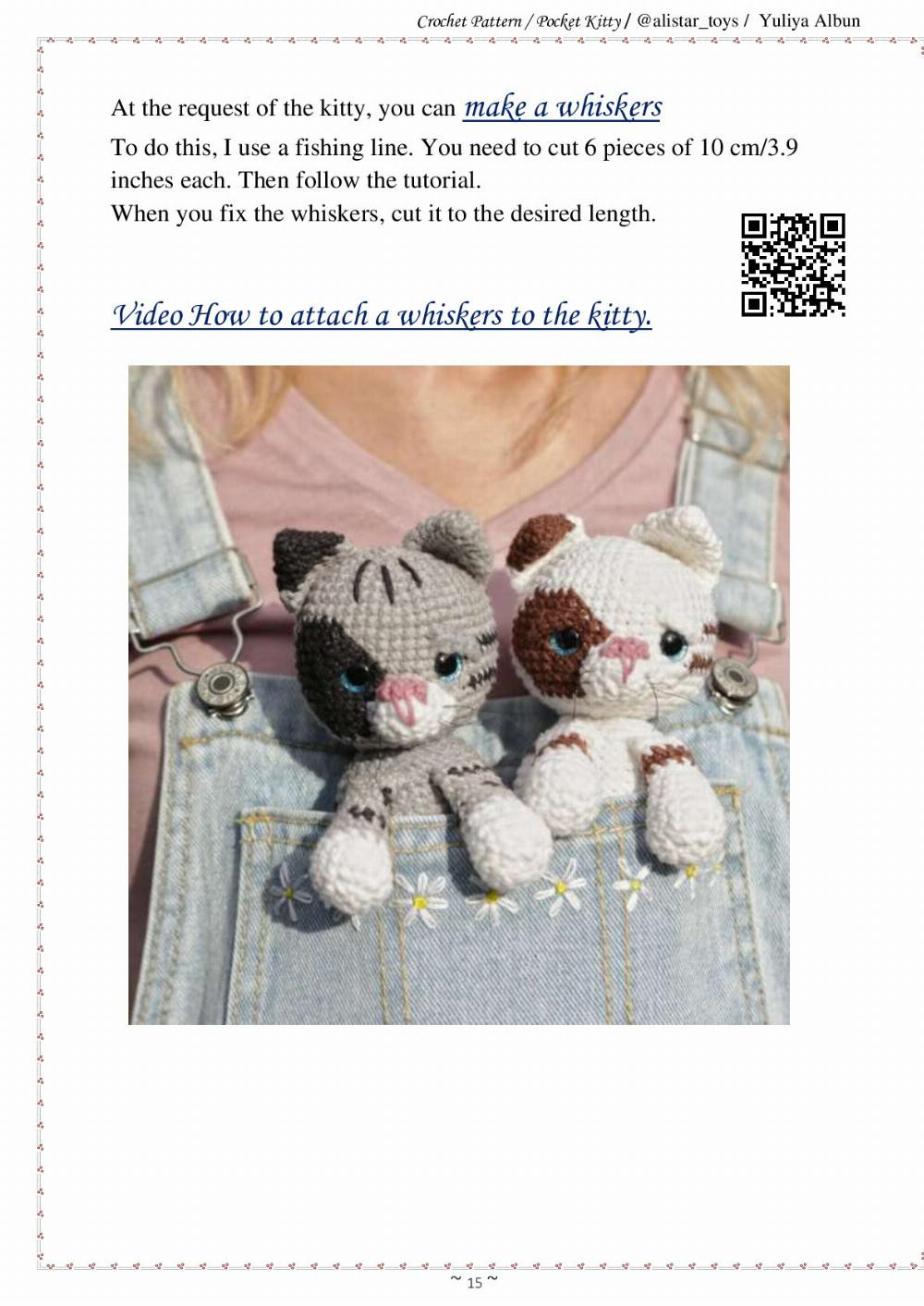 Crochet Pattern Pocket Kitty