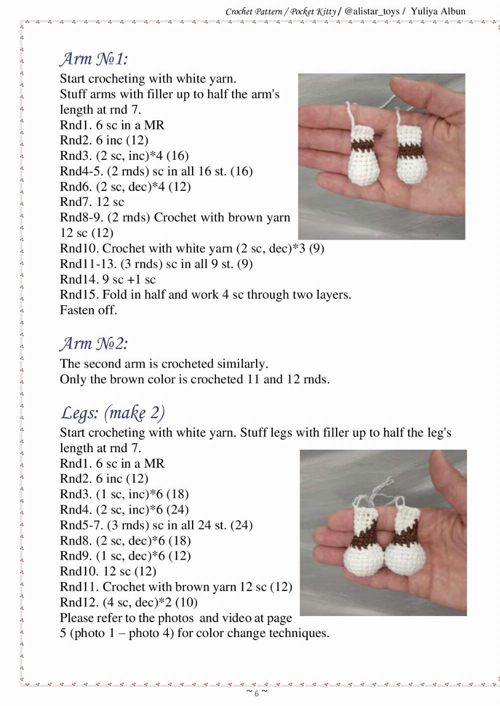 Crochet Pattern Pocket Kitty