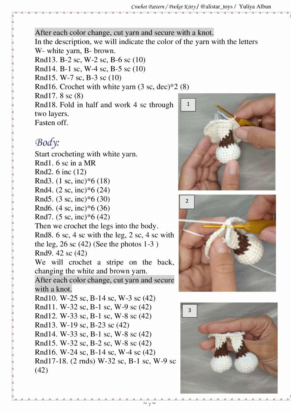 Crochet Pattern Pocket Kitty