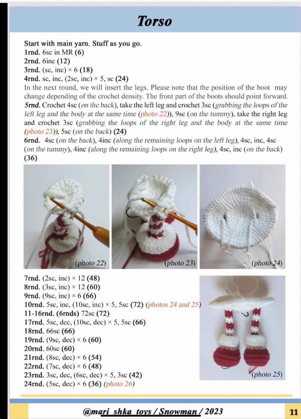 crochet pattern snowman with hat and tree