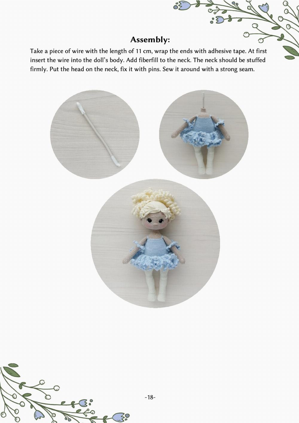 Crochet pattern Stepha the ballerina doll