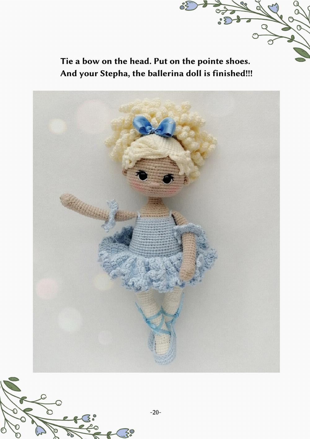 Crochet pattern Stepha the ballerina doll