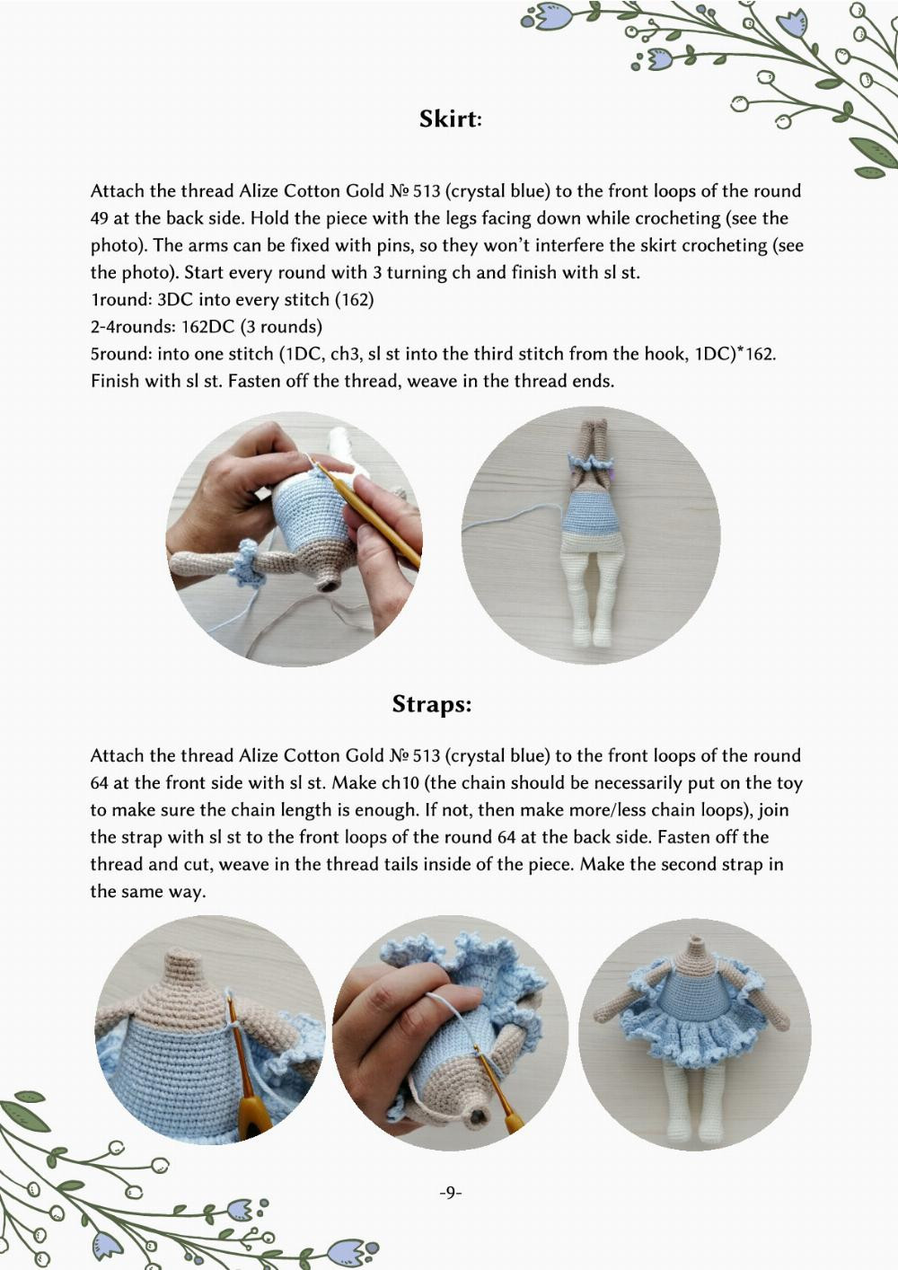 Crochet pattern Stepha the ballerina doll