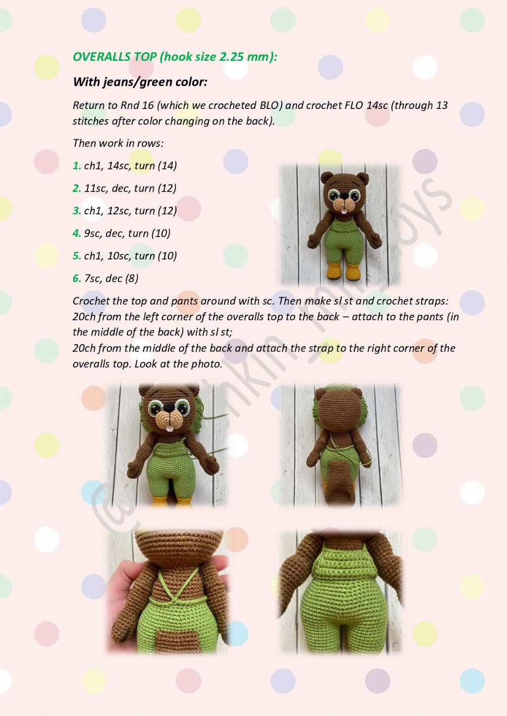 crochet pattern toy bob the builder bear