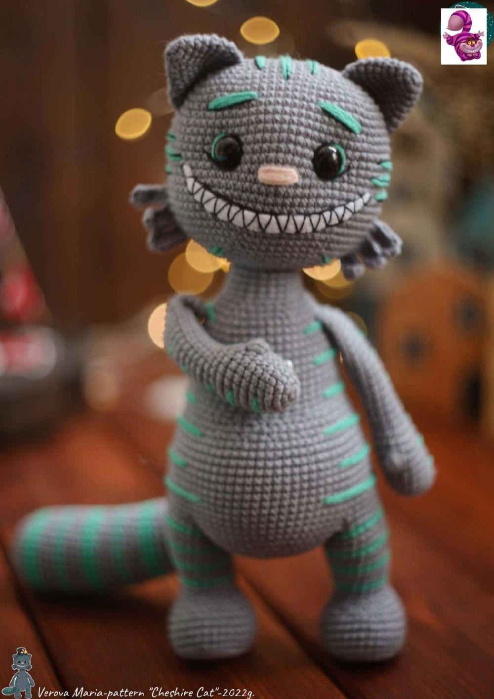 crochet pattern toy cheshire cat