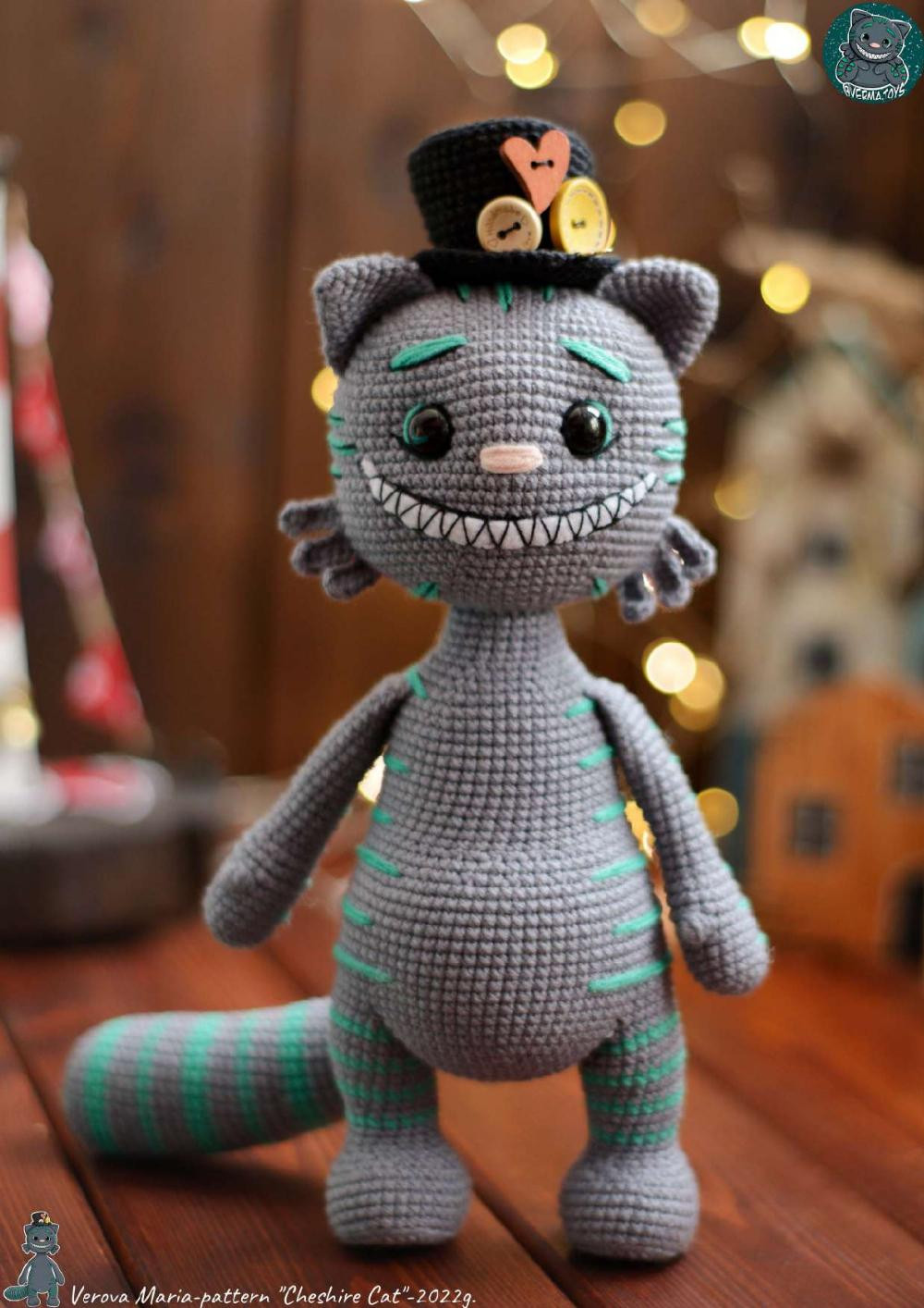 crochet pattern toy cheshire cat