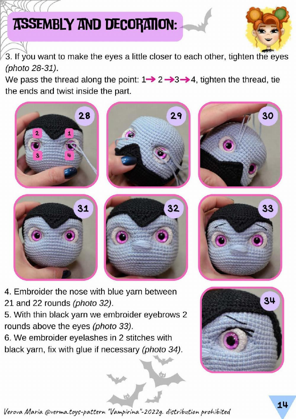 crochet pattern toy vampirina