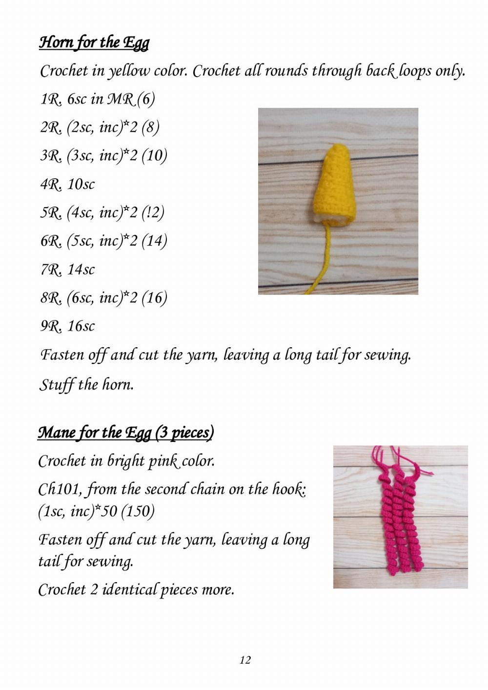 Crochet Pattern «Unicorn in Egg»