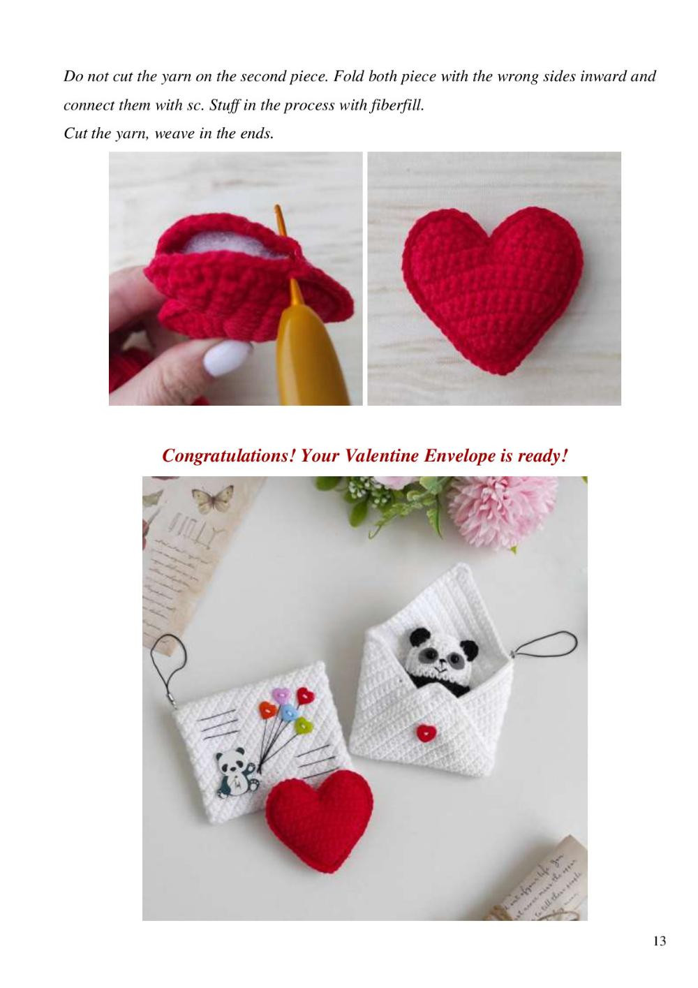 crochet pattern valentine envelope