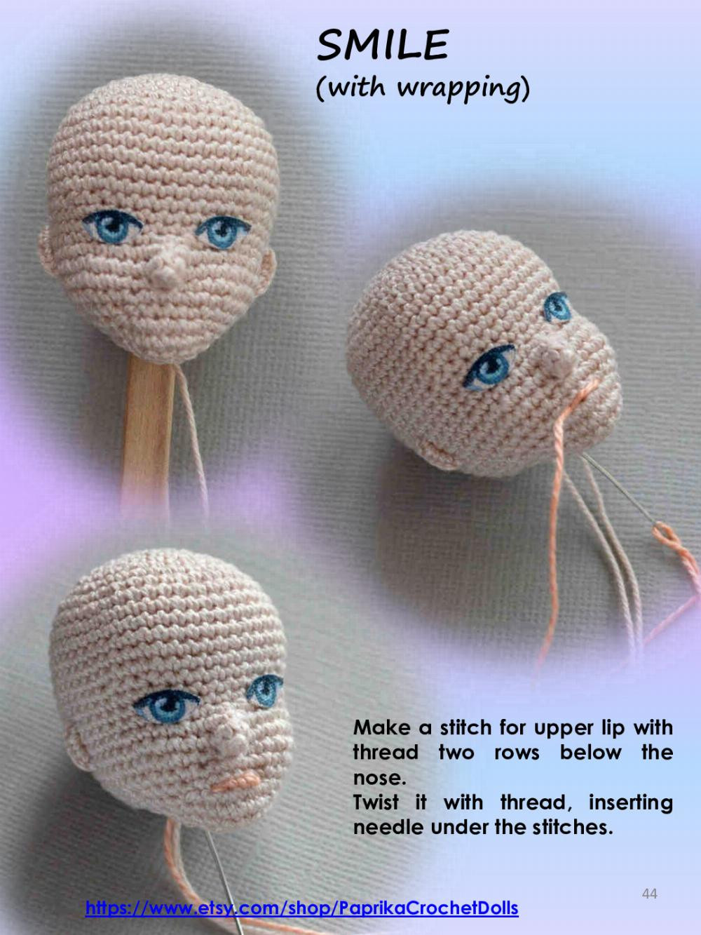 crochet pattern violet doll