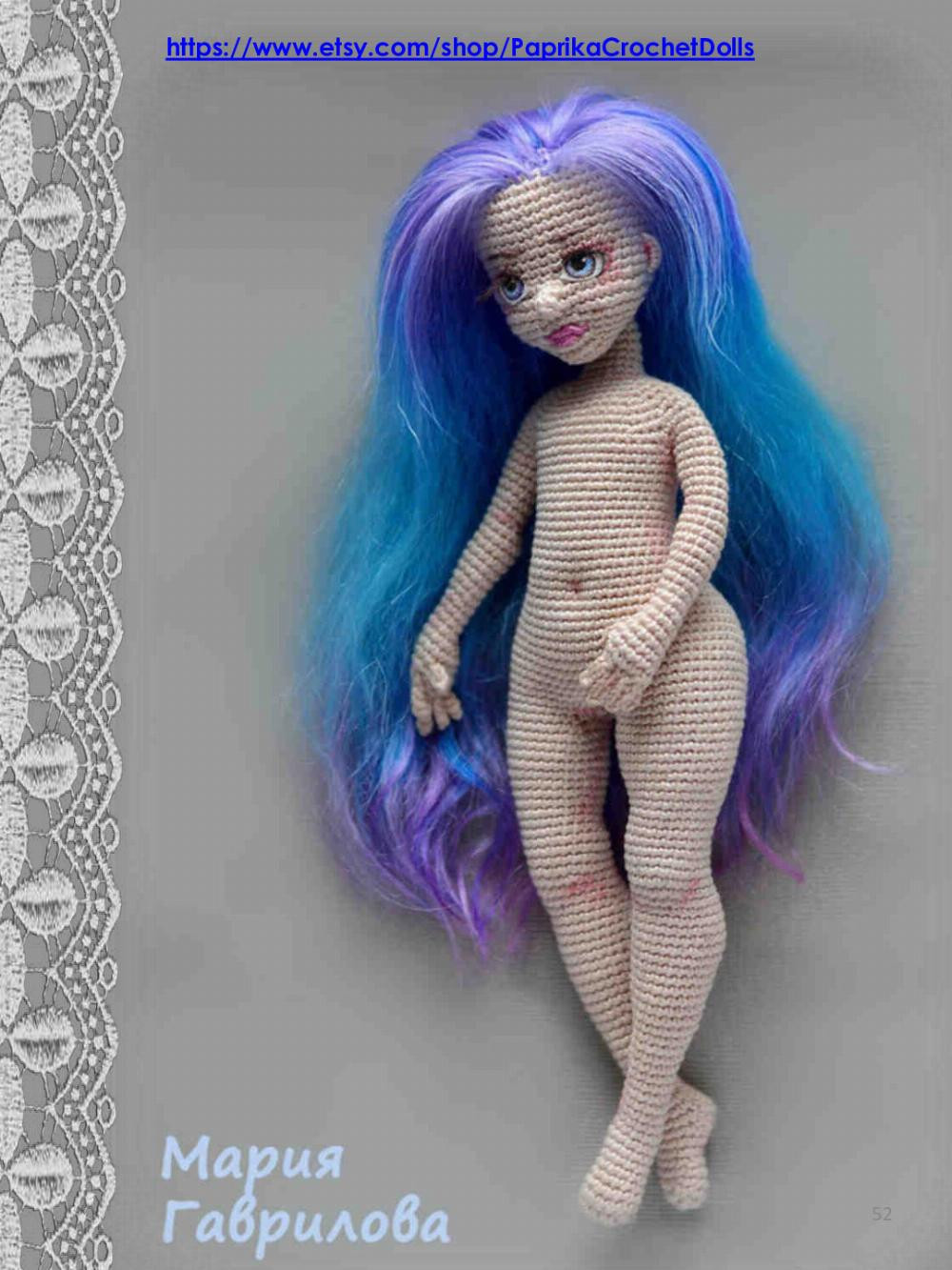 crochet pattern violet doll