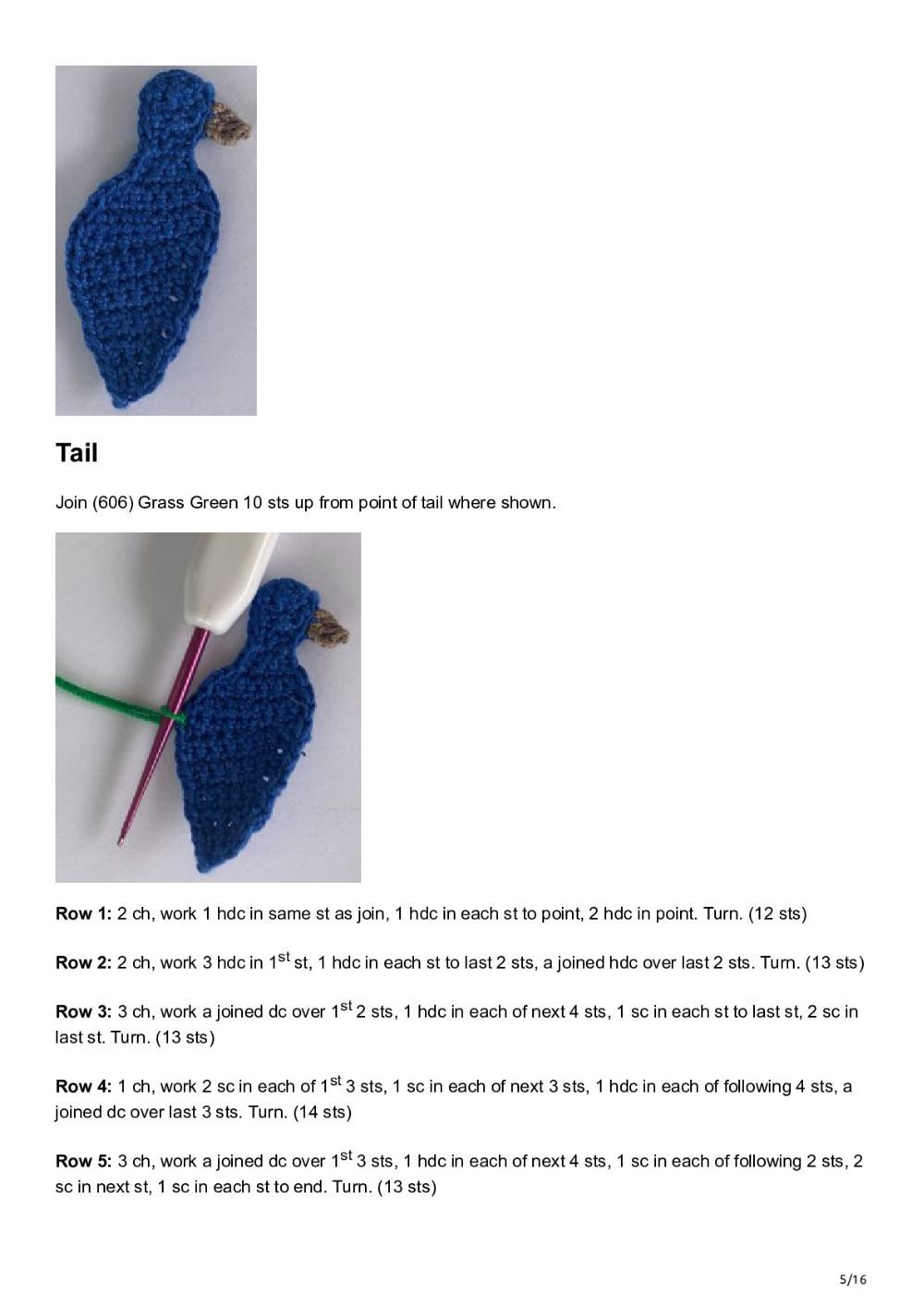 crochet peacock pattern