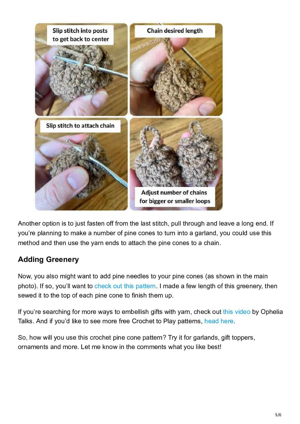 Crochet Pine Cone Pattern