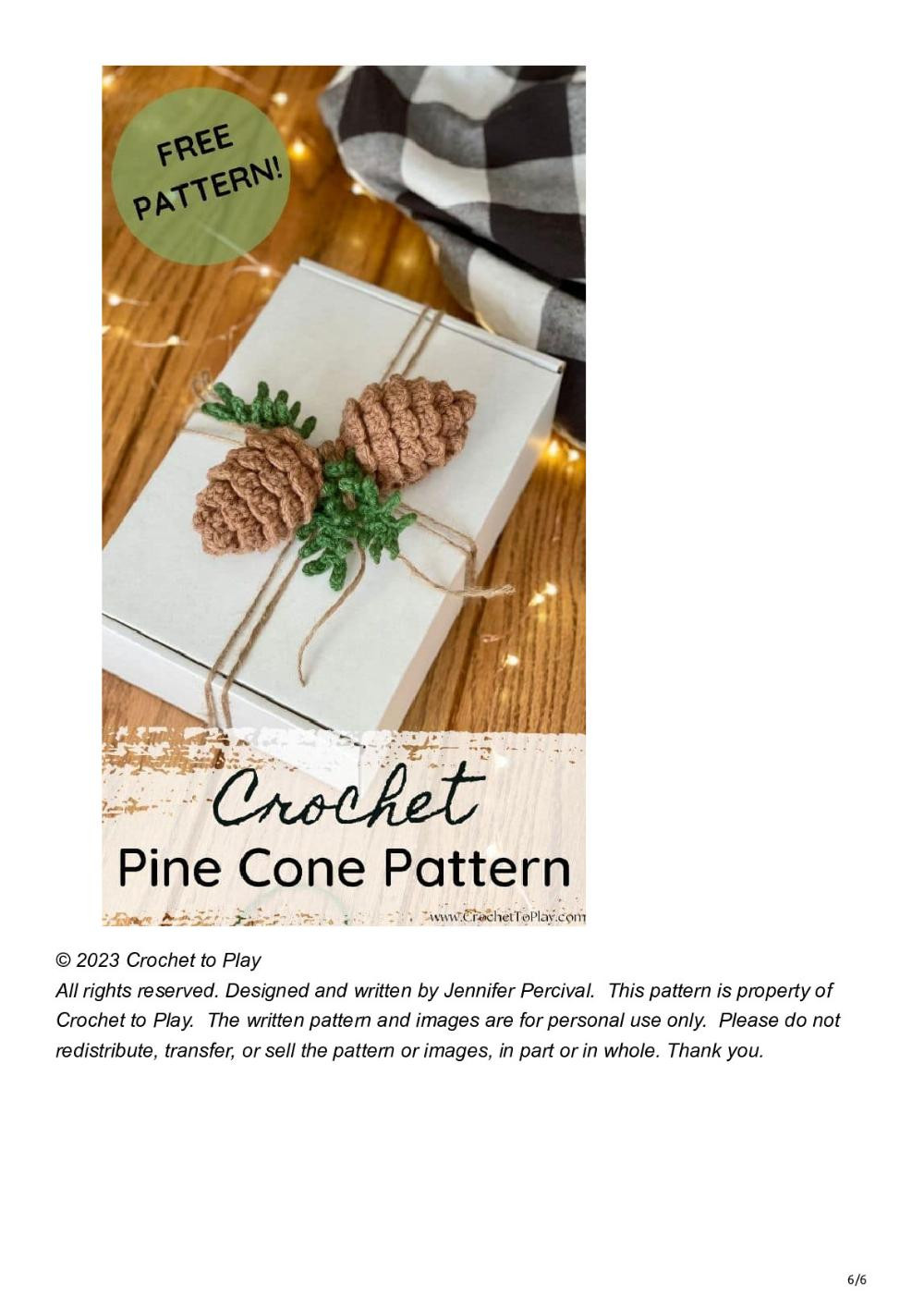 Crochet Pine Cone Pattern