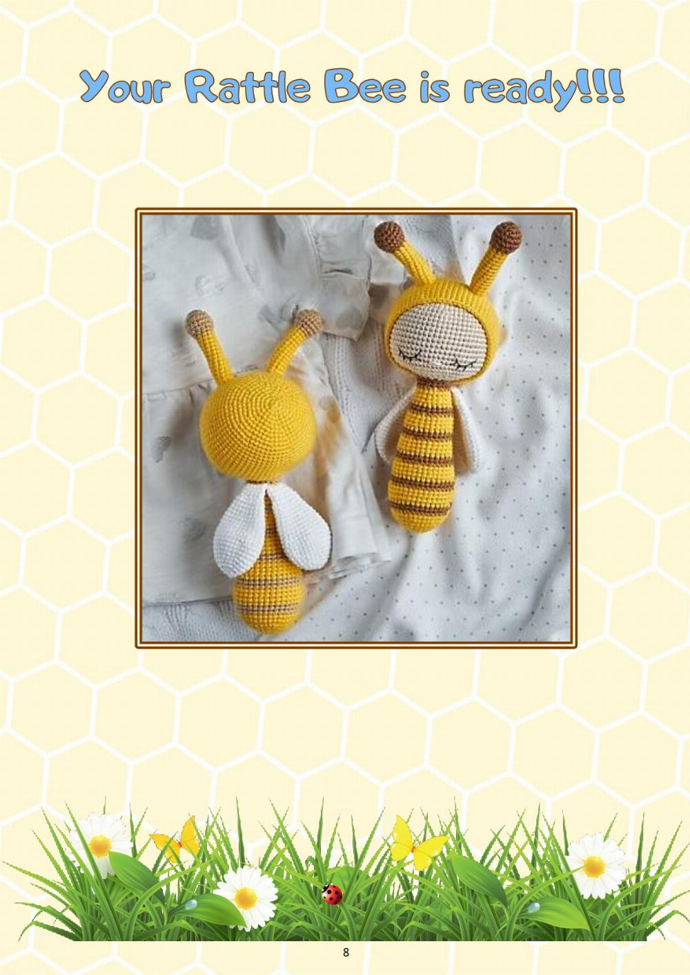 crochet rattle bee