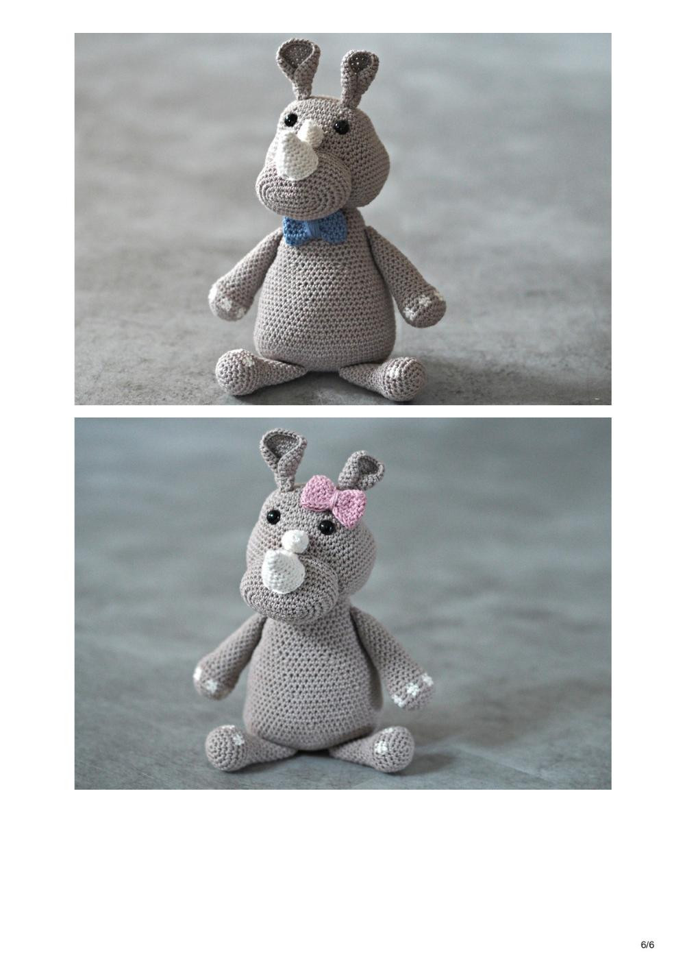 Crochet Rhino – free pattern