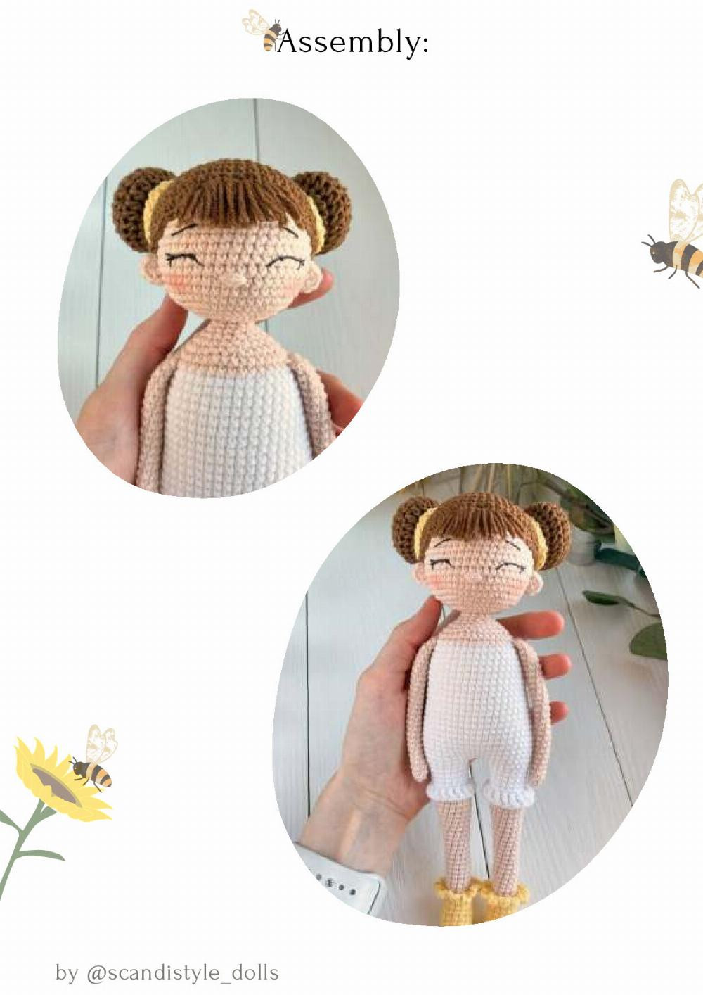 Crochet toy pattern Bee doll