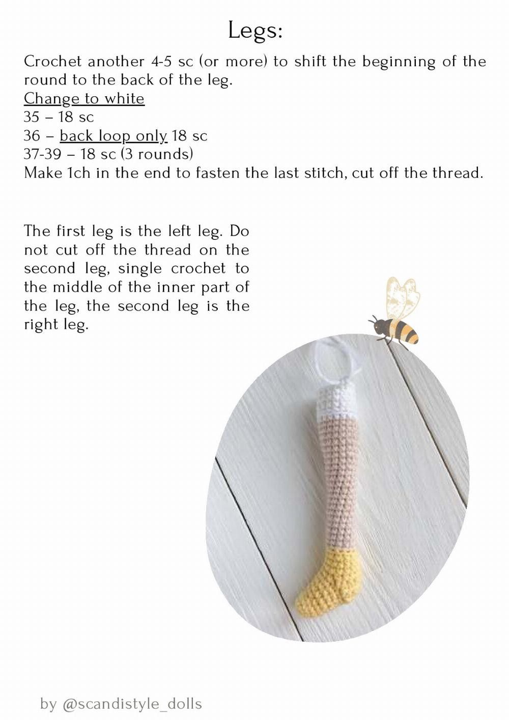 Crochet toy pattern Bee doll