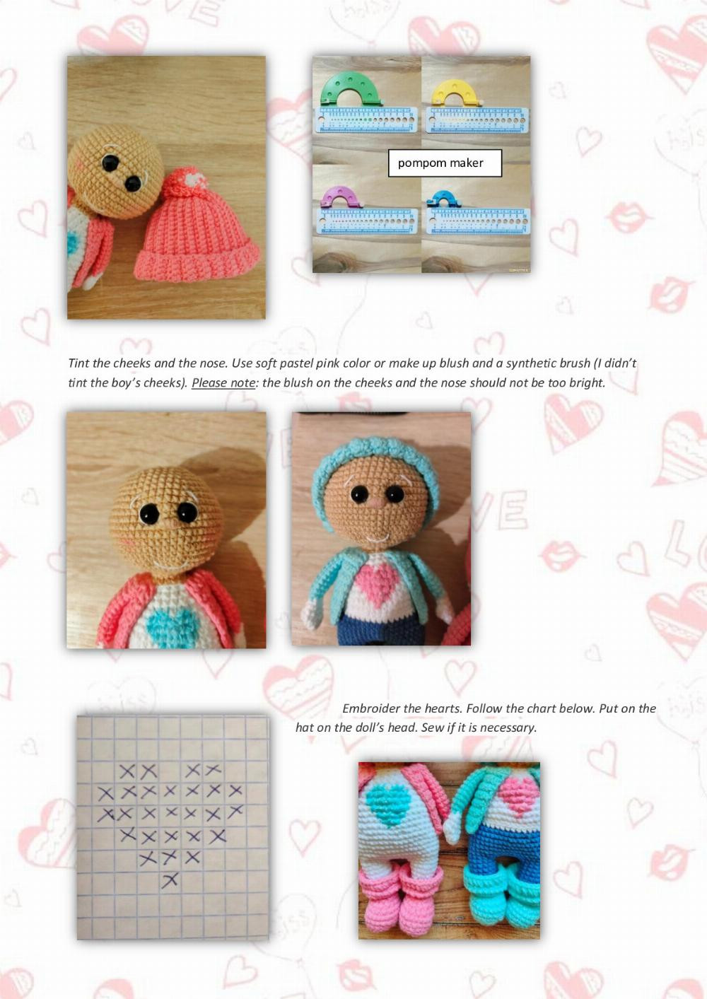 Crochet toy pattern Betty and Benjamin the babies