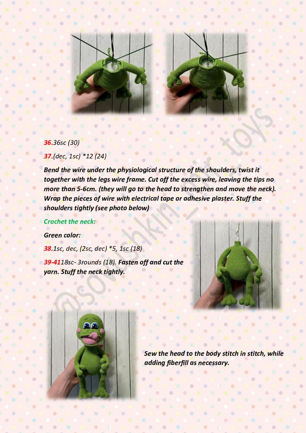 CROCHET TOY PATTERN frog