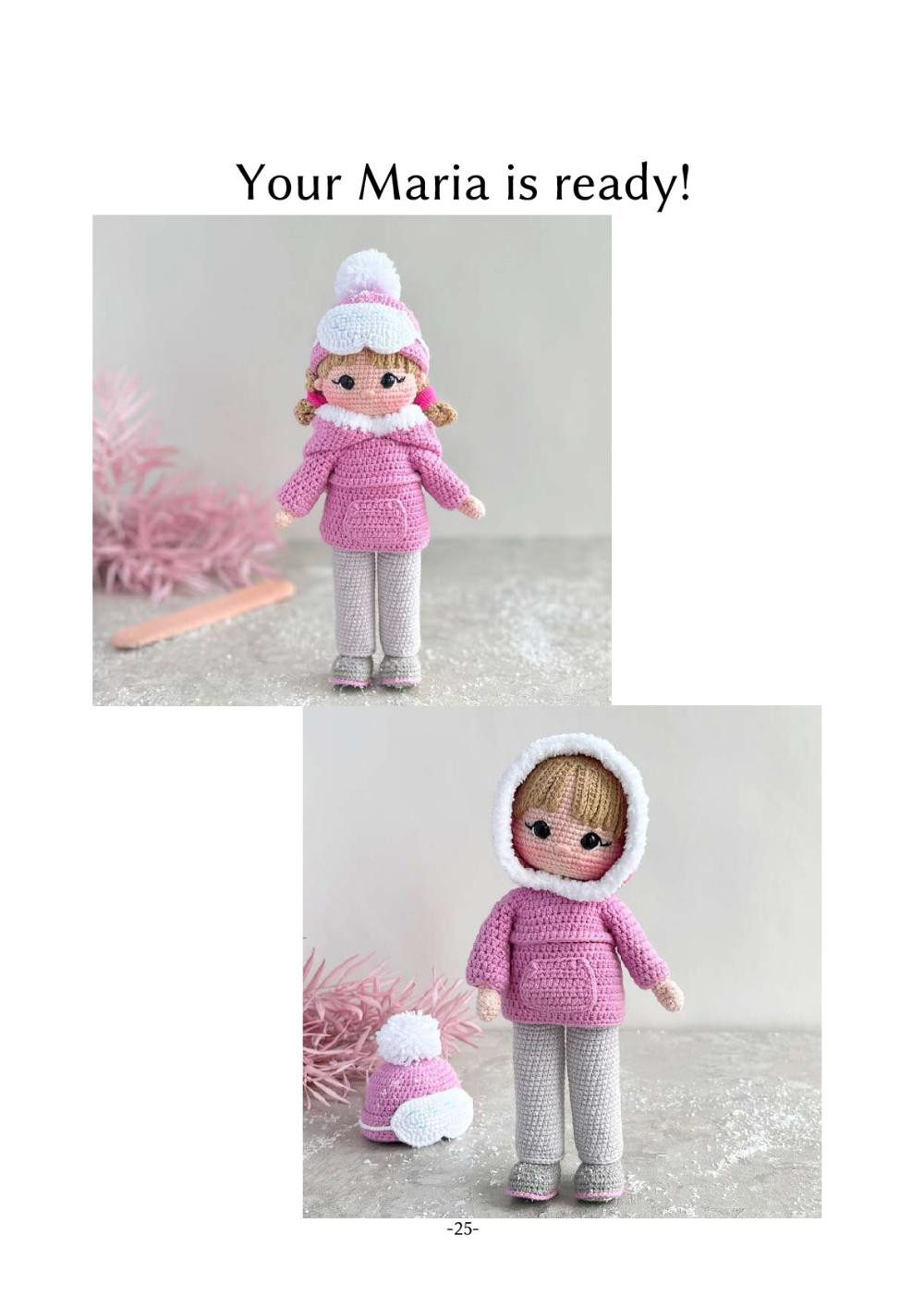 Crochet Toy Pattern "Maria the Snowboarder"