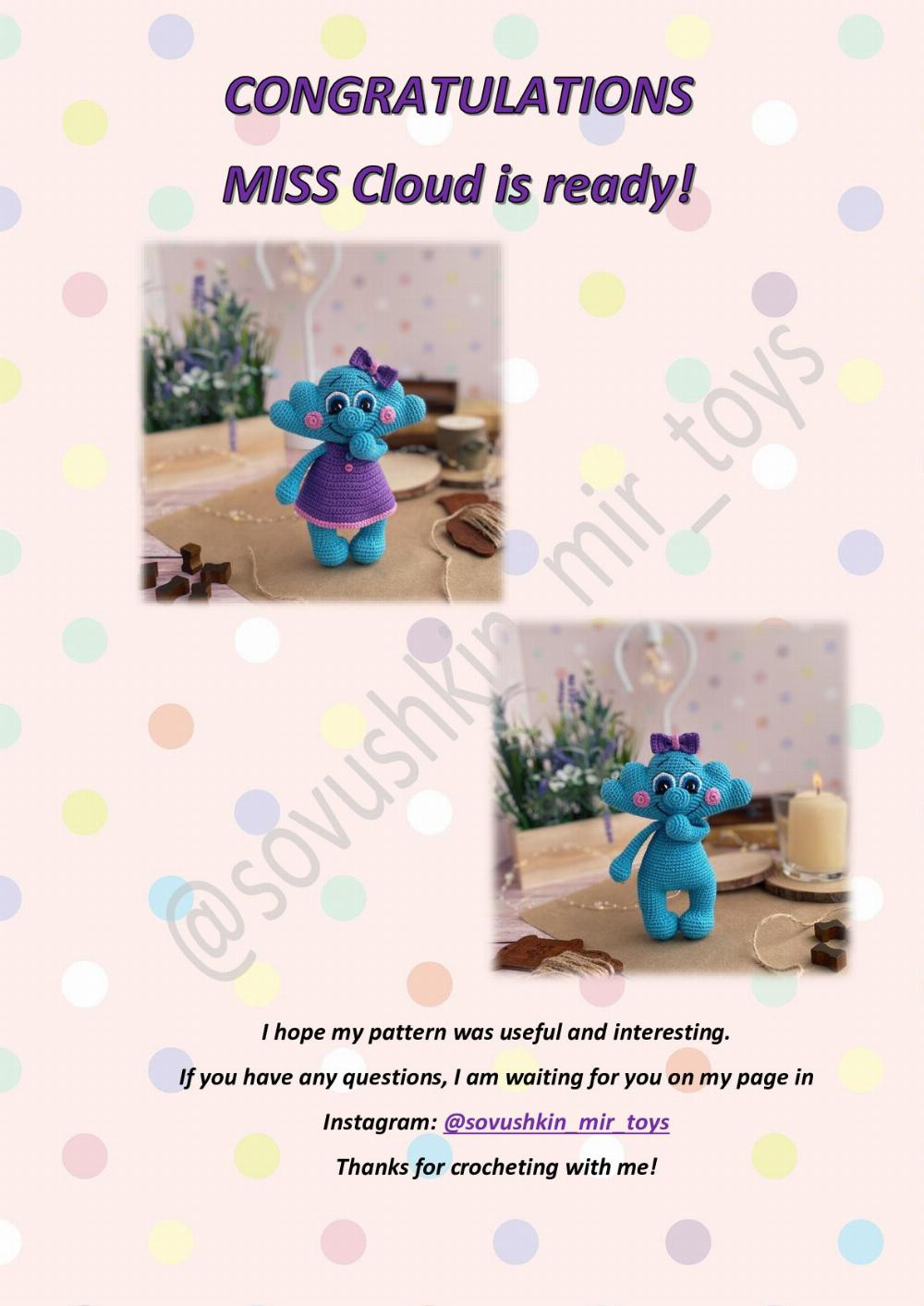 crochet toy pattern miss cloud