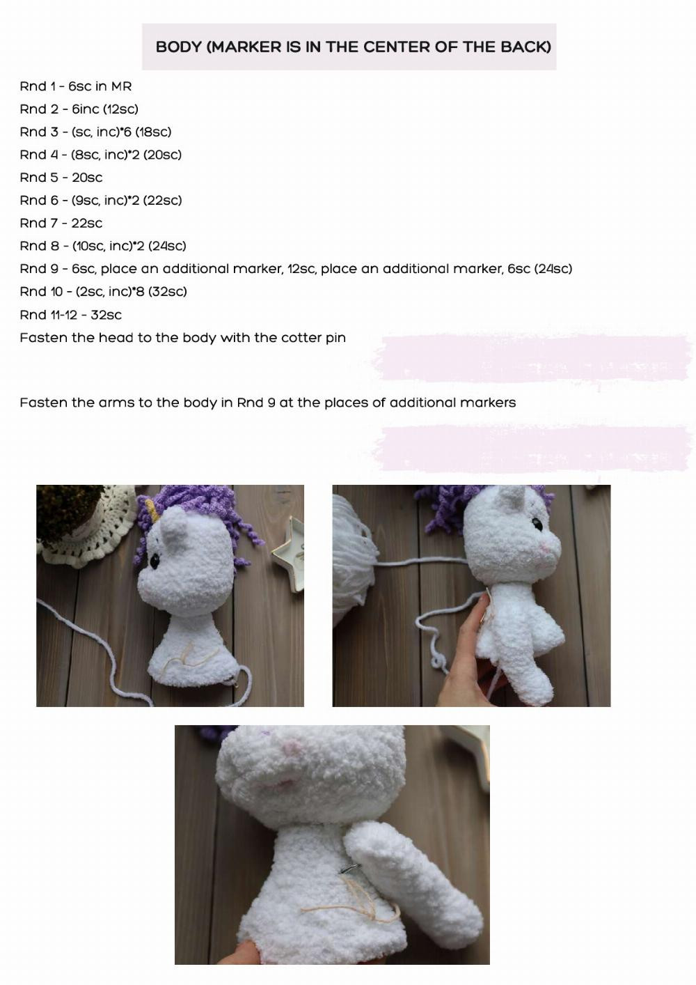 CROCHET TOY PATTERN «UNICORN LILY»