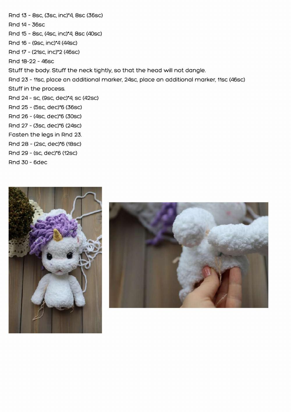 CROCHET TOY PATTERN «UNICORN LILY»