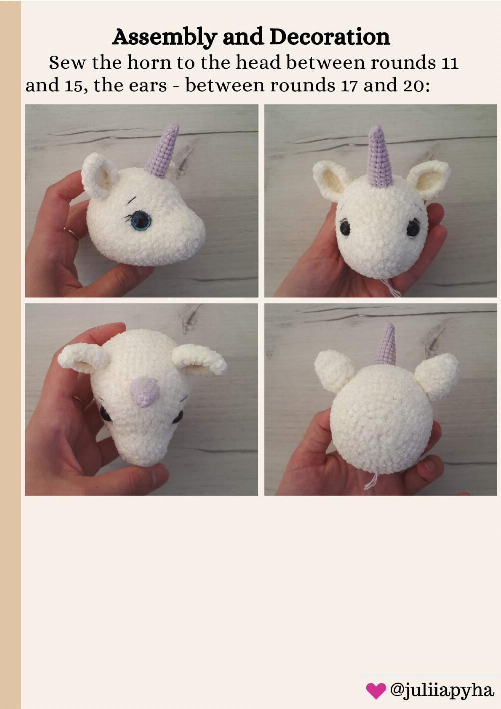 Crochet Toy Pattern Unicorn Susie