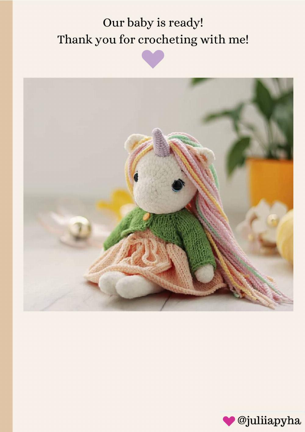 Crochet Toy Pattern Unicorn Susie