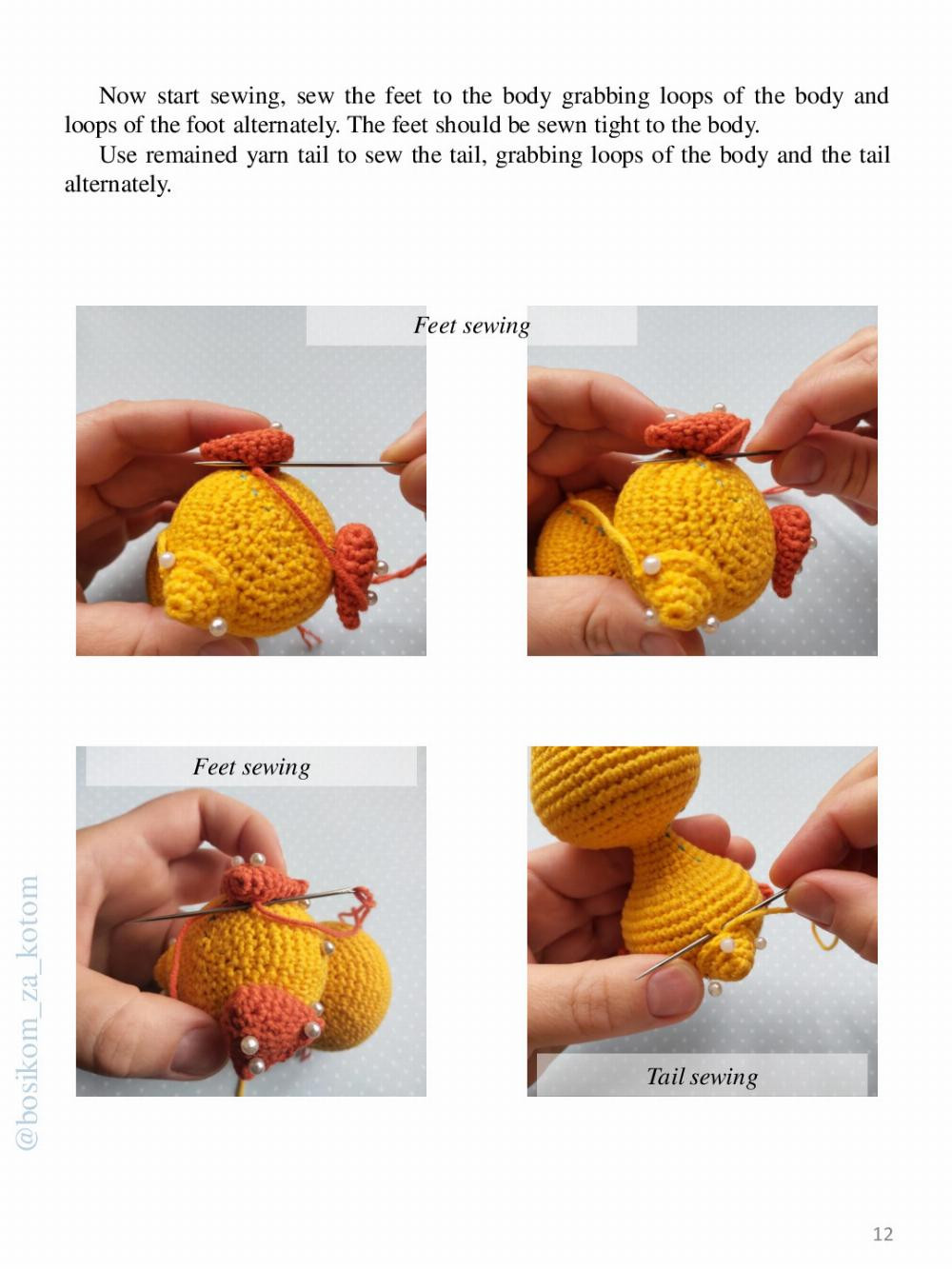 Crochet toy pattern Venya the Duckling