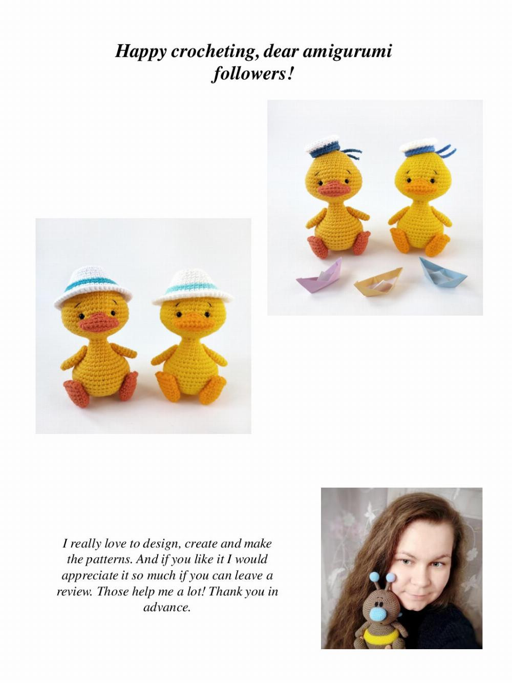 Crochet toy pattern Venya the Duckling