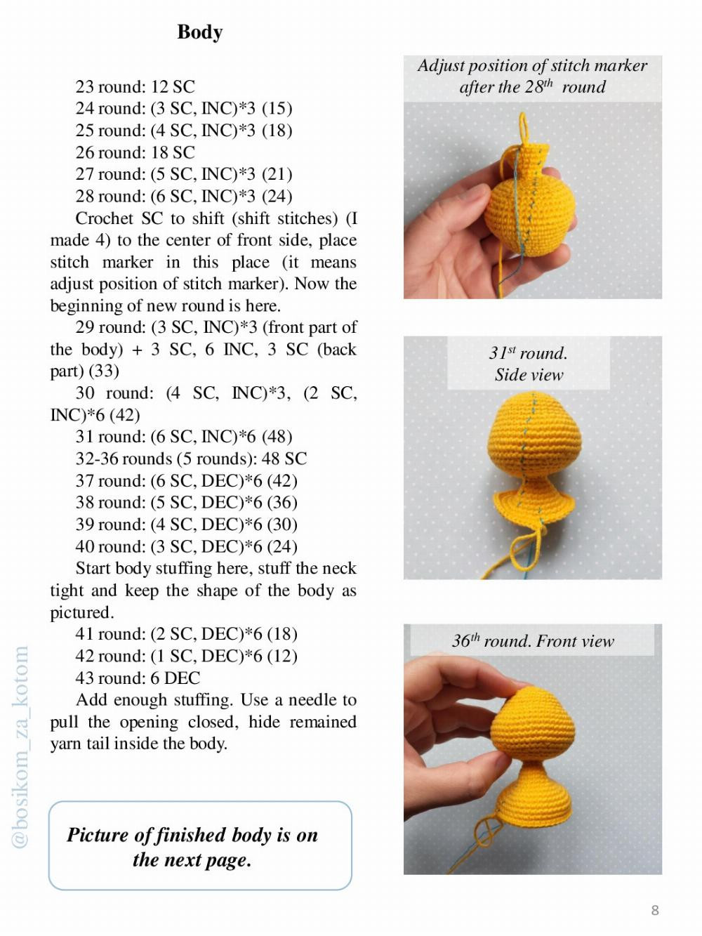 Crochet toy pattern Venya the Duckling