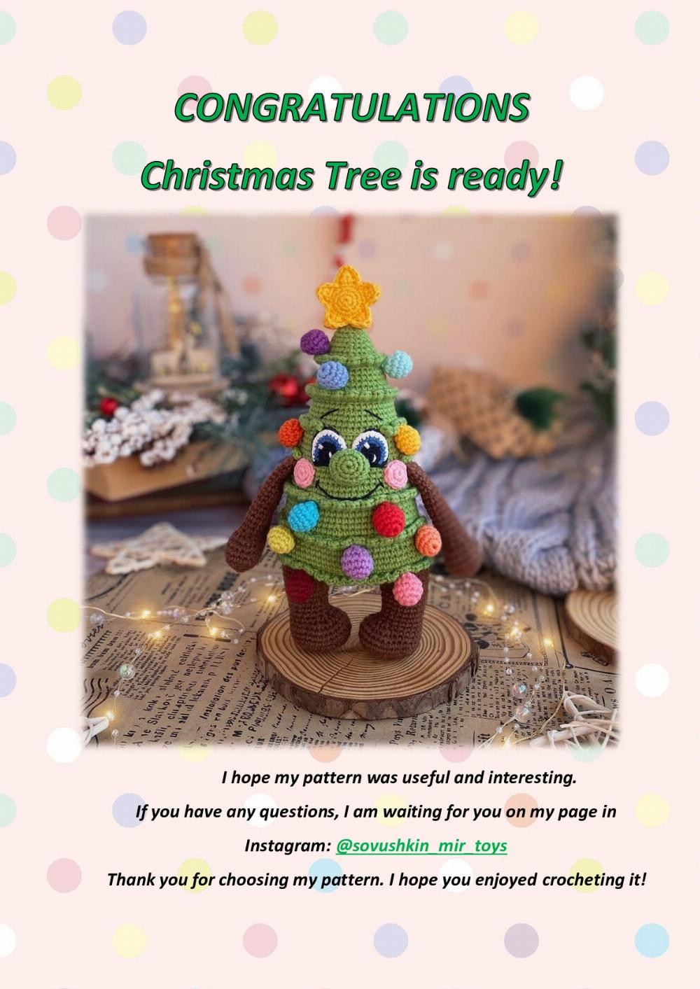 CROCHET TOY PATTERN x-mas tree christmas tree