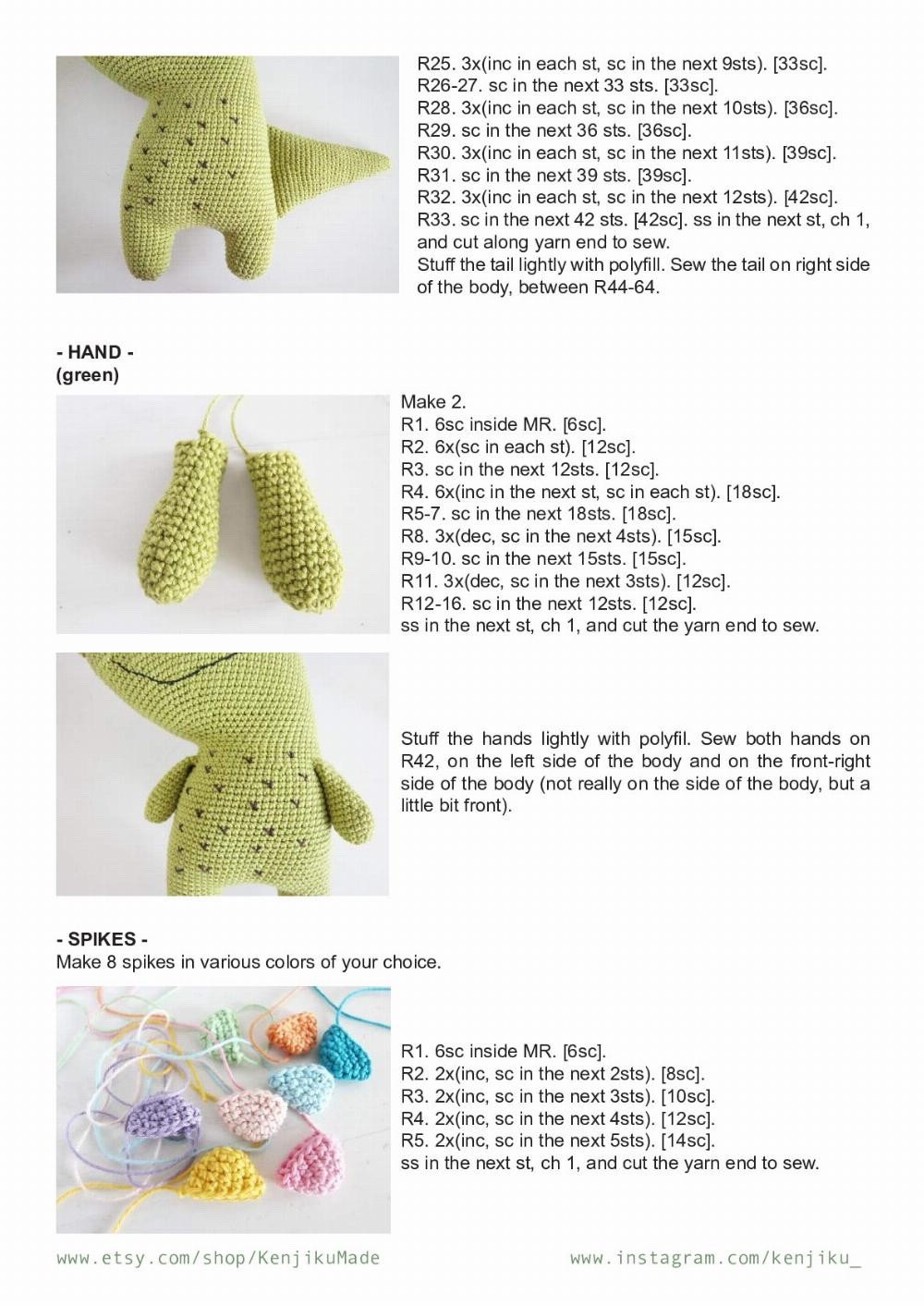 crocodile amigurumi pattern