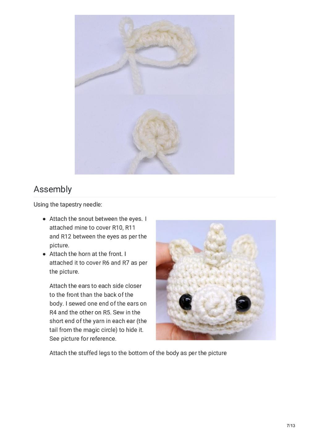 Cube Little Unicorn Amigurumi Pattern