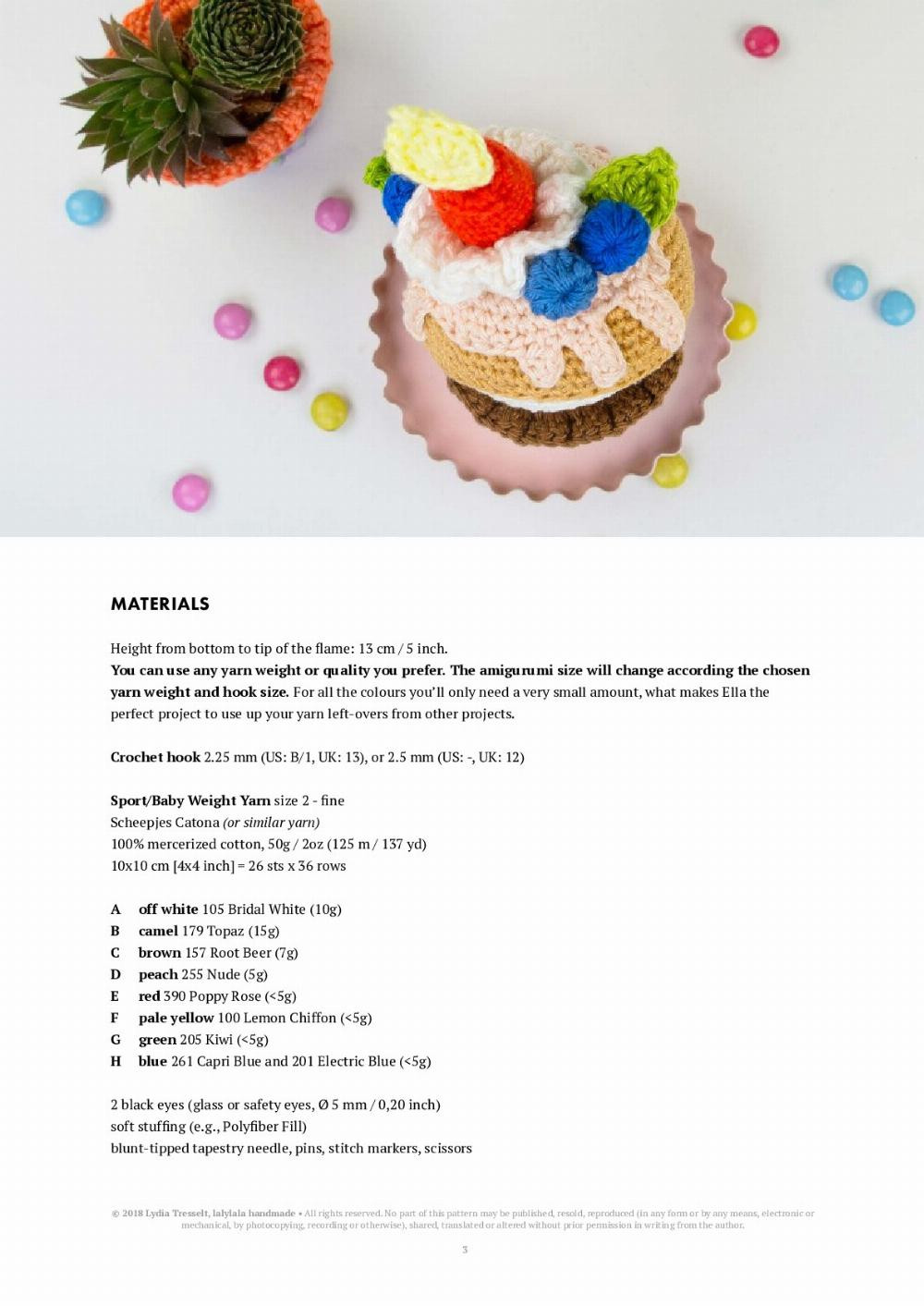 CUP CAKE ELL A crochet pattern