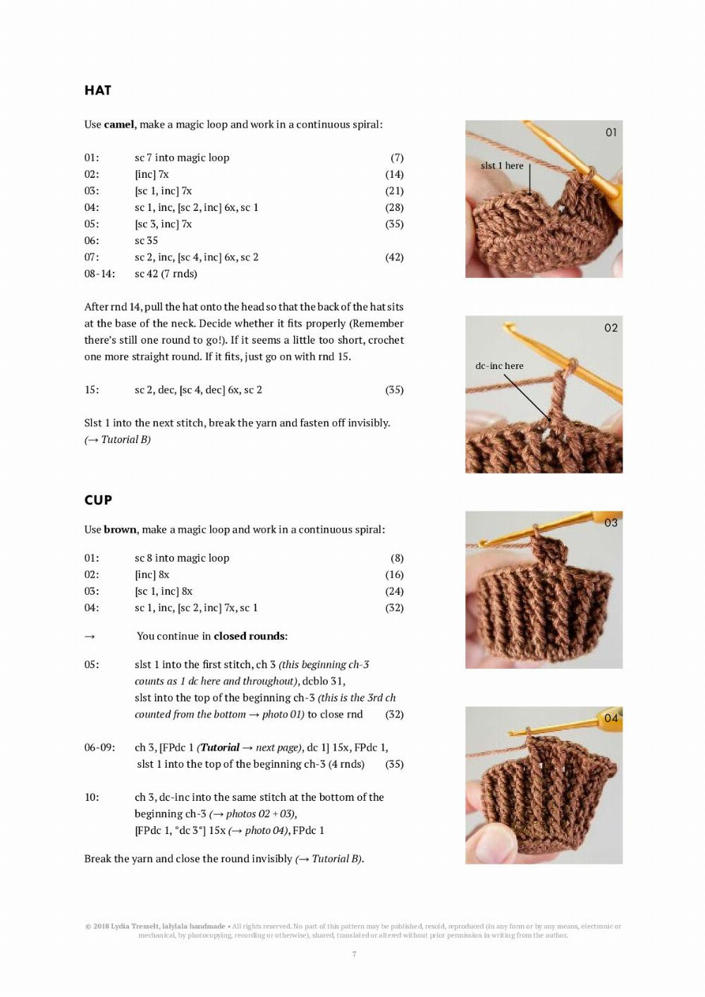 CUP CAKE ELL A crochet pattern