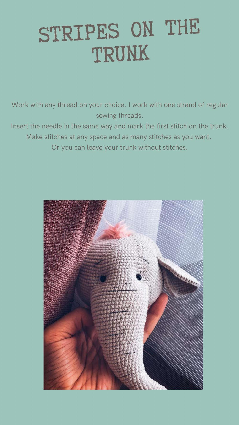 cute elephant crochet pattern