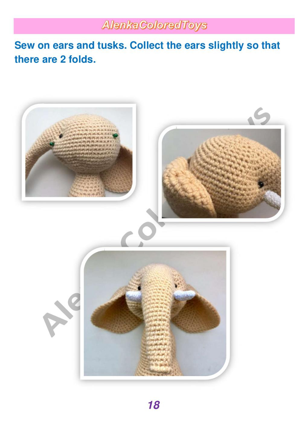 Cute knit elephant